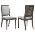Furniture City Houma - Coaster - Onslow Upholstered Dining Side Chair Dark Brown (Set of 2) - 108622