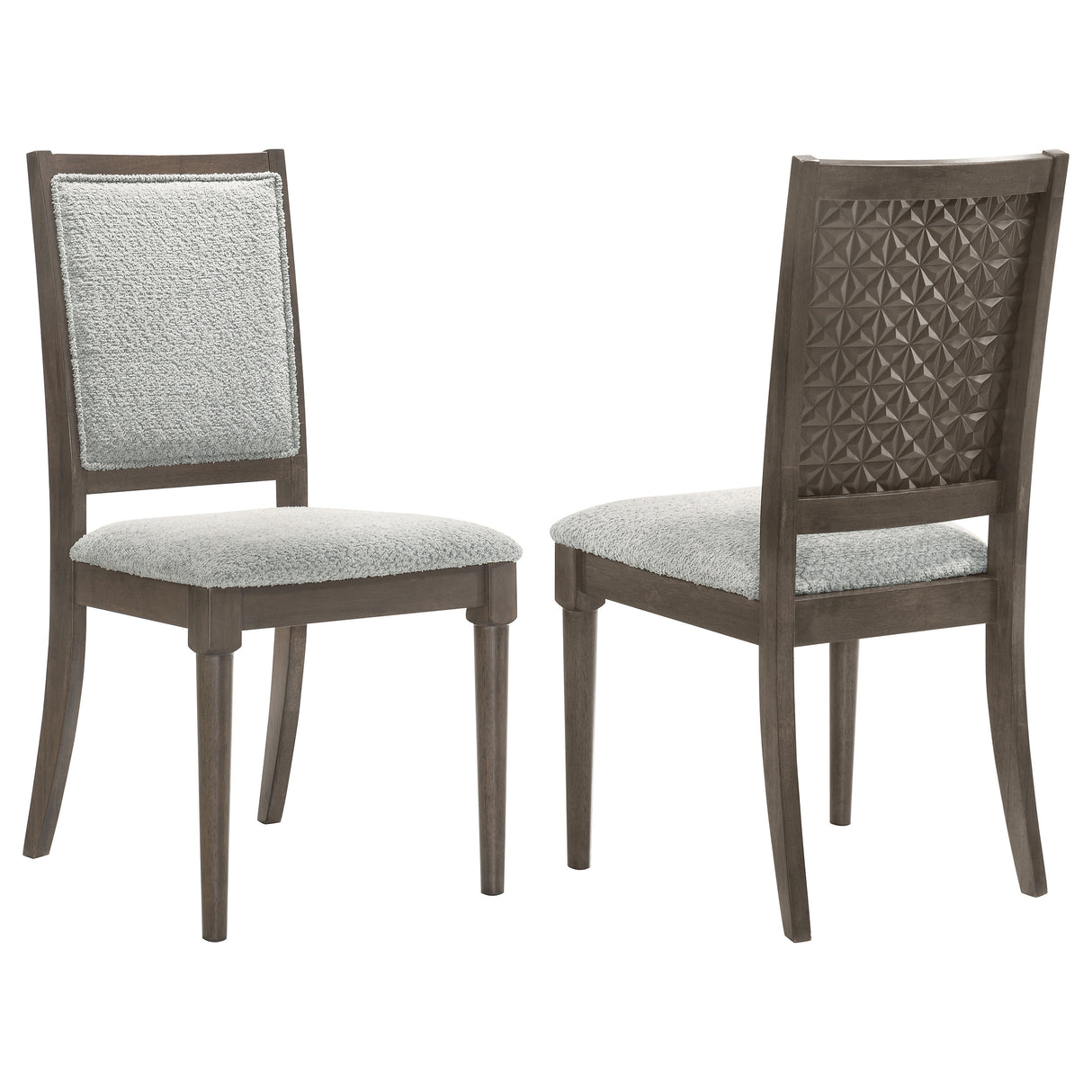 Furniture City Houma - Coaster - Onslow Upholstered Dining Side Chair Dark Brown (Set of 2) - 108622