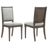 Furniture City Houma - Coaster - Onslow Upholstered Dining Side Chair Dark Brown (Set of 2) - 108622