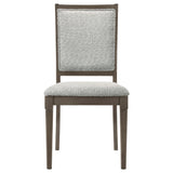 Onslow Upholstered Dining Side Chair Dark Brown (Set of 2)