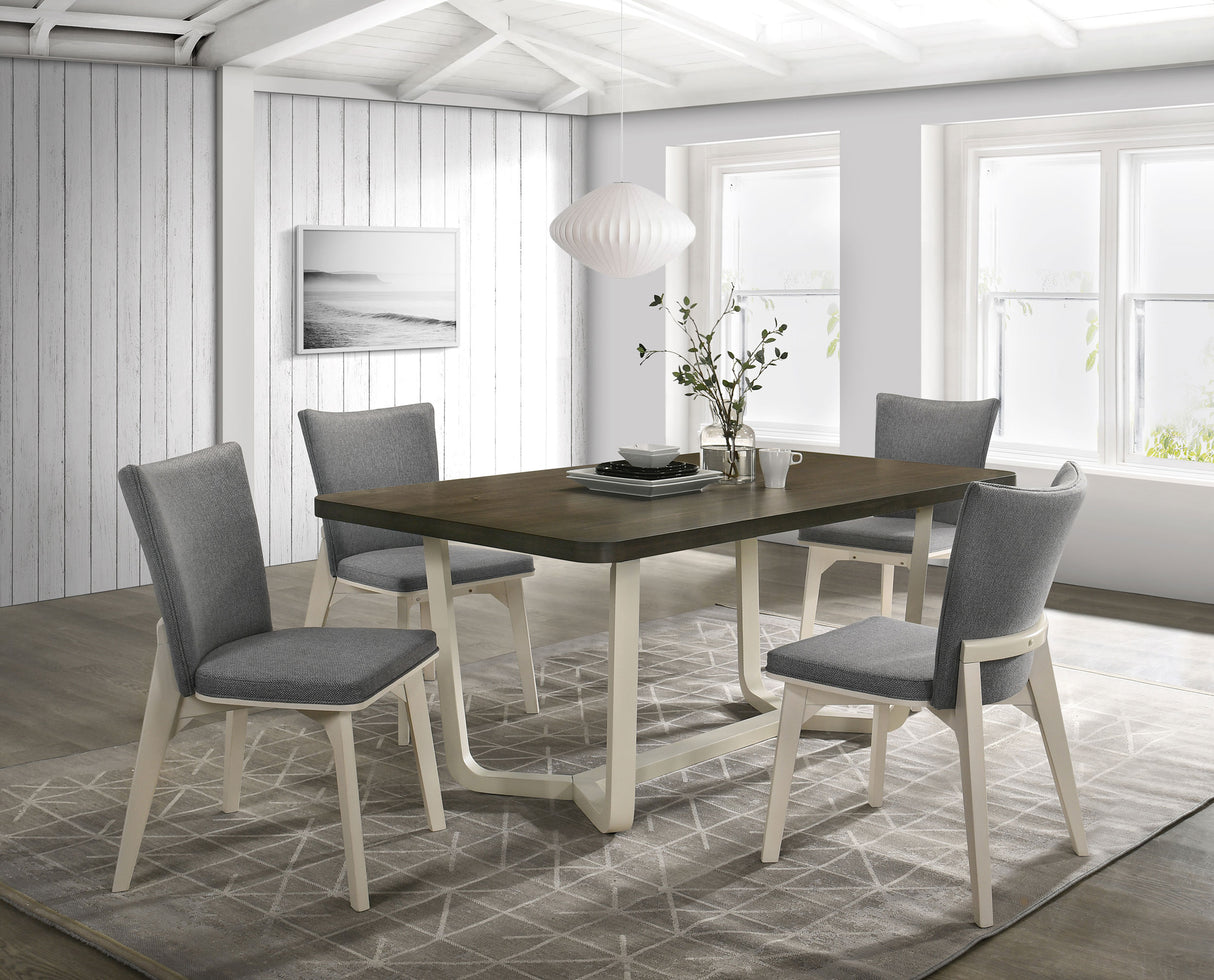 Furniture City Houma - Coaster - Biloxi 5-piece 71-inch Rectangular Dining Set Greyish Brown - 108681-S5