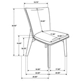 Biloxi 5-piece 71-inch Rectangular Dining Set Greyish Brown