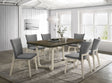Furniture City Houma - Coaster - Biloxi 7-piece 71-inch Rectangular Dining Set Greyish Brown - 108681-S7