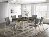 Furniture City Houma - Coaster - Biloxi 7-piece 71-inch Rectangular Dining Set Greyish Brown - 108681-S7