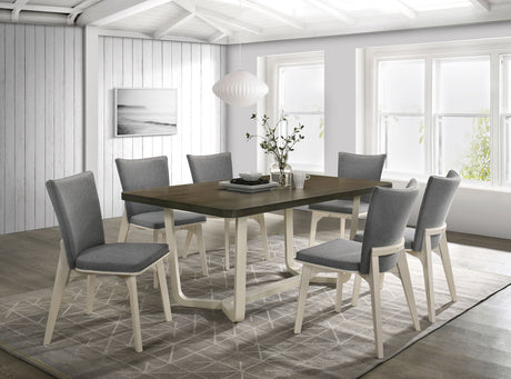 Furniture City Houma - Coaster - Biloxi 7-piece 71-inch Rectangular Dining Set Greyish Brown - 108681-S7