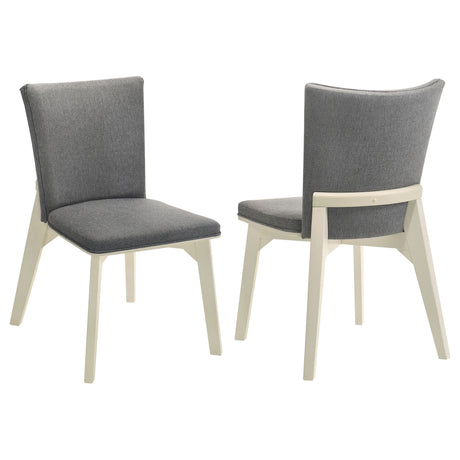 Furniture City Houma - Coaster - Biloxi Upholstered Dining Side Chair Grey (Set of 2) - 108682