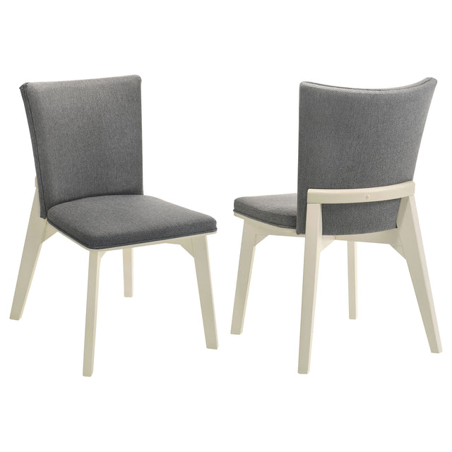 Furniture City Houma - Coaster - Biloxi Upholstered Dining Side Chair Grey (Set of 2) - 108682