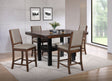 Furniture City Houma - Coaster - Patterson 5-piece Counter Height Dining Set Mango Oak  - 108888-S5