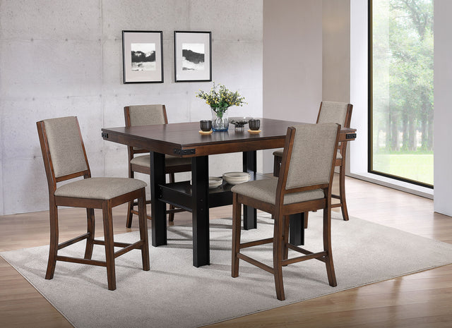 Furniture City Houma - Coaster - Patterson 5-piece Counter Height Dining Set Mango Oak  - 108888-S5