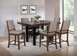 Furniture City Houma - Coaster - Patterson 7-piece Counter Height Dining Set Mango Oak  - 108888-S7
