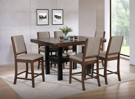 Furniture City Houma - Coaster - Patterson 7-piece Counter Height Dining Set Mango Oak  - 108888-S7