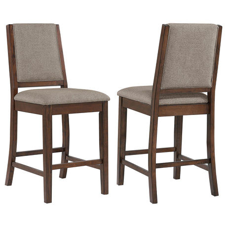Furniture City Houma - Coaster - Patterson Upholstered Counter Chair Mango Oak (Set of 2) - 108889