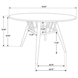 Everton 5-piece Round 53-inch Dining Table Set Dark Walnut