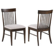 Furniture City Houma - Coaster - Everton Wood Dining Side Chair Dark Walnut (Set of 2) - 108892
