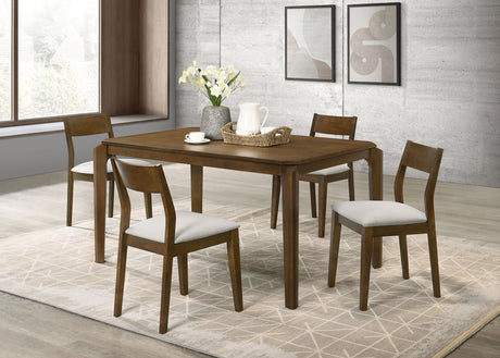 Furniture City Houma - Coaster - Almonte 5-piece 59-inch Rectangular Dining Set Dark Brown - 108921-S5