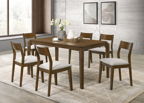 Furniture City Houma - Coaster - Almonte 7-piece 59-inch Rectangular Dining Set Dark Brown - 108921-S7