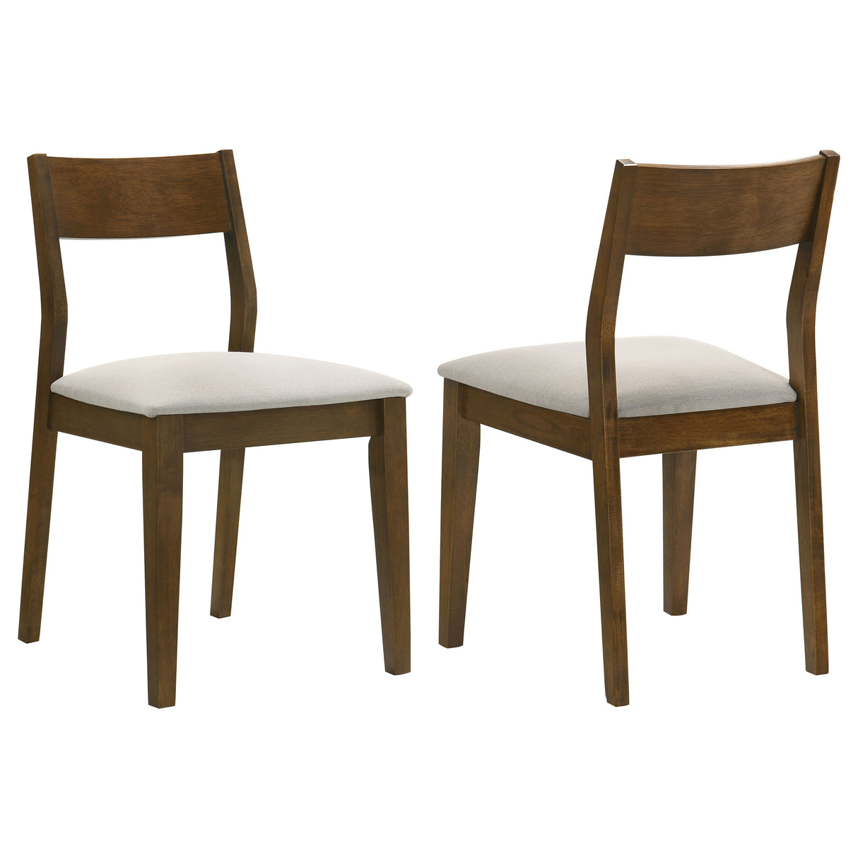 Furniture City Houma - Coaster - Almonte Dining Chair Upholstered Seat Dark Brown (Set of 2) - 108922