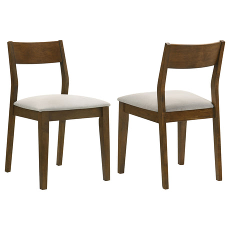 Furniture City Houma - Coaster - Almonte Dining Chair Upholstered Seat Dark Brown (Set of 2) - 108922