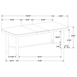 Arini 7-piece Extension Leaf Dining Table Set Black