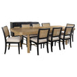 Furniture City Houma - Coaster - Arini 9-piece Extension Leaf Dining Table Set Black - 108931-S9B