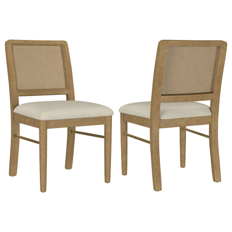 Furniture City Houma - Coaster - Arini Rattan Cane Dining Side Chair Sand Wash (Set of 2) - 108932SWD