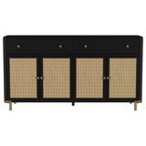 Arini 2-drawer Cane Door Dining Sideboard Server Black
