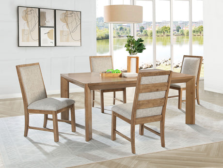 Furniture City Houma - Coaster - Bruner 5-piece 72-inch Rectangular Dining Set Natural Brown - 109101-S5