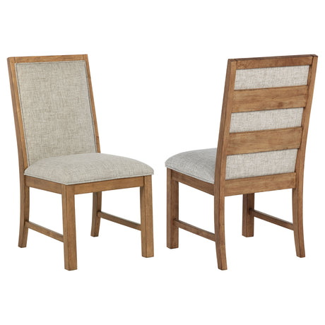 Furniture City Houma - Coaster - Bruner Upholstered Side Chair Natural Brown (Set of 2) - 109102