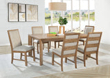 Bruner Upholstered Side Chair Natural Brown (Set of 2)