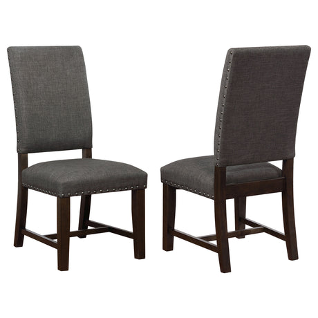 Furniture City Houma - Coaster - Twain Upholstered Dining Side Chair Warm Grey (Set of 2) - 109142