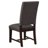 Twain Upholstered Dining Side Chair Warm Grey (Set of 2)