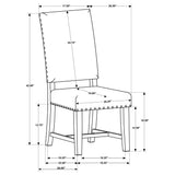 Twain Upholstered Dining Side Chair Warm Grey (Set of 2)