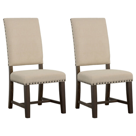 Furniture City Houma - Coaster - Twain Upholstered Dining Side Chair Beige (Set of 2) - 109143