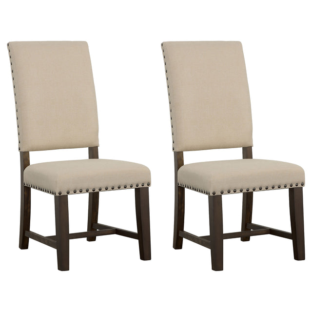 Furniture City Houma - Coaster - Twain Upholstered Dining Side Chair Beige (Set of 2) - 109143