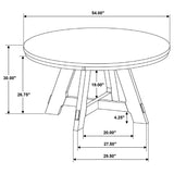 Danvers 5-piece Dining Table Set Brown Oak and Latte