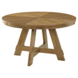 Furniture City Houma - Coaster - Danvers Round 54-inch Wood Dining Table Brown Oak - 109150