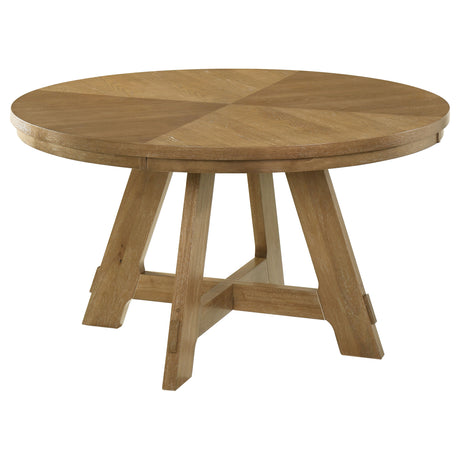 Furniture City Houma - Coaster - Danvers Round 54-inch Wood Dining Table Brown Oak - 109150