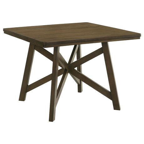 Furniture City Houma - Coaster - Canfield 47-inch Square Counter Height Dining Table Brown - 109178