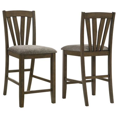 Furniture City Houma - Coaster - Canfield Counter Height Dining Side Chair Brown (Set of 2) - 109179