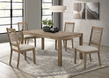 Furniture City Houma - Coaster - Scottsdale 5-piece Rectangular Dining Set Brown Washed - 109181-S5
