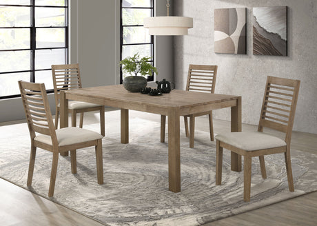 Furniture City Houma - Coaster - Scottsdale 5-piece Rectangular Dining Set Brown Washed - 109181-S5