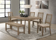 Furniture City Houma - Coaster - Scottsdale 6-piece Rectangular Dining Set Brown Washed  - 109181-S6