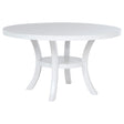 Furniture City Houma - Coaster - Judd 54-inch Round Dining Wood Table with Shelf Pearl White - 109330