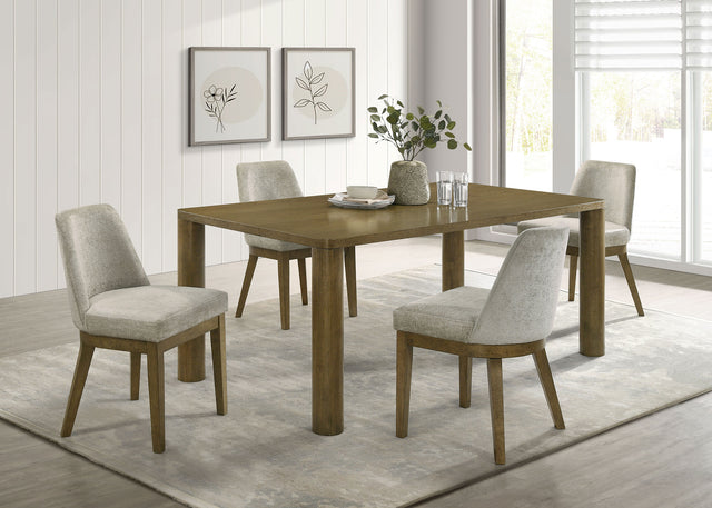 Furniture City Houma - Coaster - Castlewood 5-piece 71-inch Rectangular Dining Set Brown Oak - 109351-S5