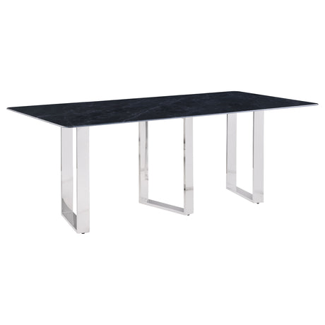 Furniture City Houma - Coaster - Desden 79-inch Rectangular Sintered Stone Dining Table Grey - 109361