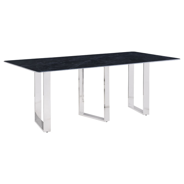 Furniture City Houma - Coaster - Desden 79-inch Rectangular Sintered Stone Dining Table Grey - 109361