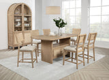 Furniture City Houma - Coaster - Kailani 7-piece Wood Counter Height Dining Set Beige Oak - 109388-S7