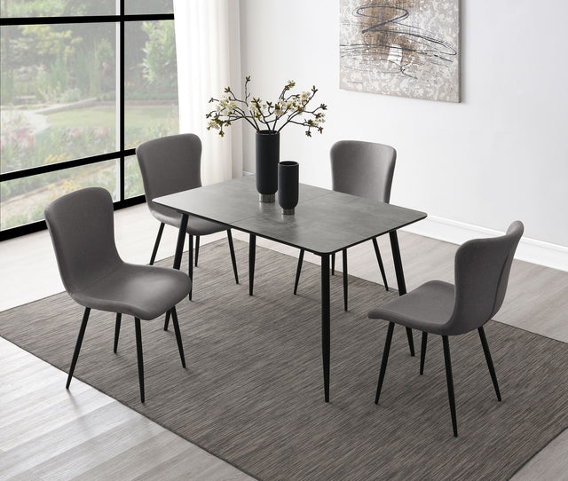 Furniture City Houma - Coaster - Horizon 5-piece Dining Set with Extension Table Grey - 109391-S5