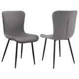 Furniture City Houma - Coaster - Horizon Upholstered Dining Side Chair Warm Grey (Set of 2) - 109392