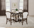 Furniture City Houma - Coaster - Landon 5-piece 60-inch Round Dining Table Set Rich Brown - 109400-S5